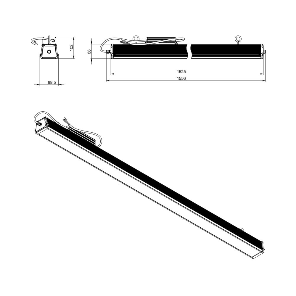 Т-Линия v2.0 150 1500мм Оптик Склад 5000К 10×70°