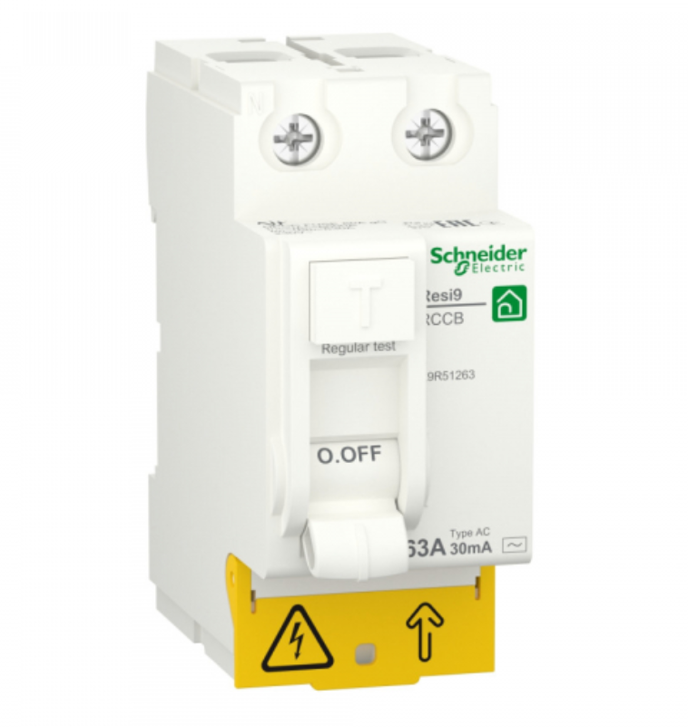 Устройство защитного отключения  2П  63А 30мА тип AC Schneider Electric RESI9  R9R51263