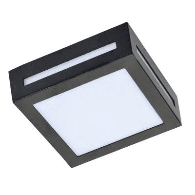 Светильник садово-парковый бра Ecola GX53 LED 3082W  накладной IP65 матовый Квадрат металл. 1*GX53 Черный 136x136x55 /FB53SSECH