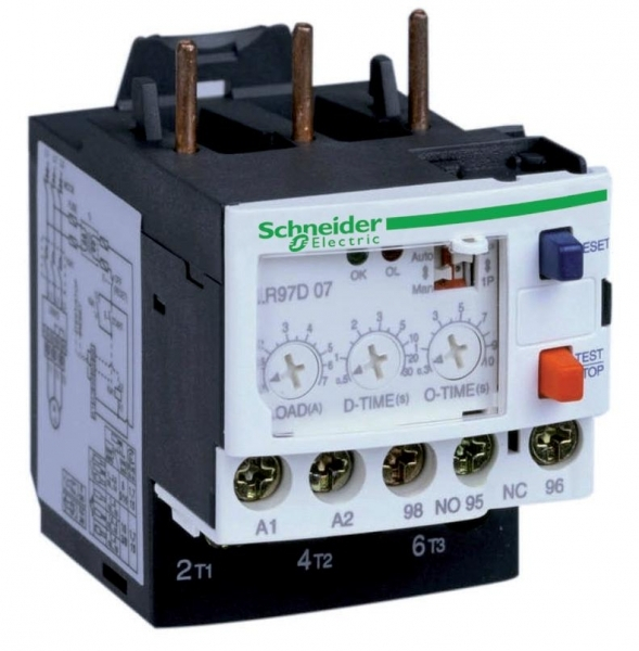 Реле тепловое перегрузки электронное    1,2…7А  24В  AC/DC  для контакторов  (LC1D09…38)  допоплнительные контакты 1НО+НЗ  SCH  TeSys_D