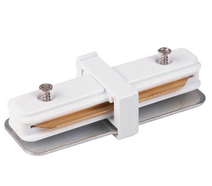 Коннектор прямой для однофазного шинопровода (белый) Elektrostandard TRC-1-1-I-WH /