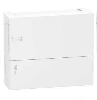Бокс RESI9 MP (MINI PRAGMA)  Schneider Electric Plast_ENCL MIP12112  1ряд/12модулей навесной белая дверь /13379 /
