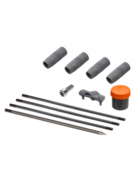 Комплект для контура заземления №22 на основе заостренных стальных оцинкованных штырей, 6 м, штыри заземления Ø16 мм, М16, соединительные муфты, термодиффузия (компл. 1 шт.) TDM
