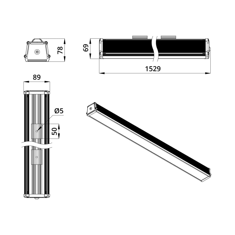 Т-Линия v2.0 120 1500мм CRI70 5000К Опал