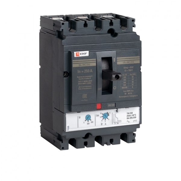 Выключатель автоматический  3П   250/250А  45кА  ВА-99C (Compact NS)  EKF
