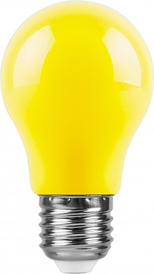 Feron LB-375 (3W) 230V E27 желтый для белт лайта A50