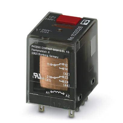 Реле промежуточное 8А 230В переменный ток 2ПК инд. Phoenix contact REL-IR-BL-230AC/2X21