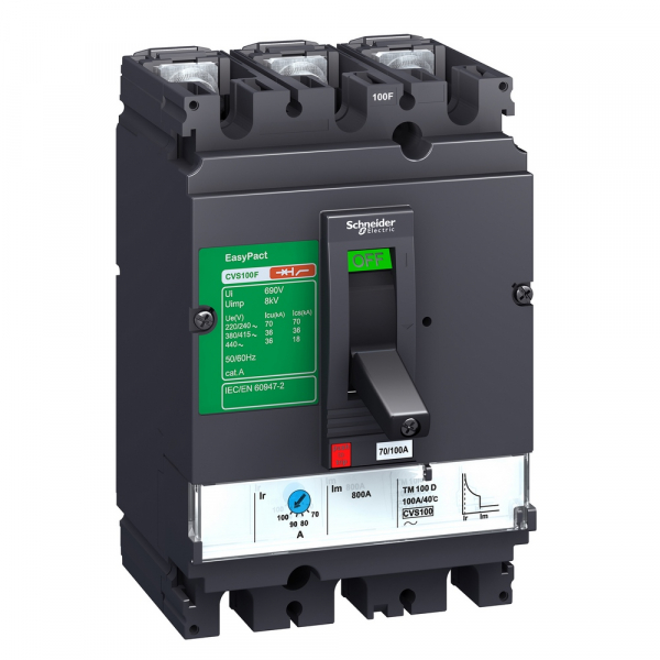 Выключатель автоматический  Schneider Electric  3П    63А  36кА  TM-D  EasyPact_CVS