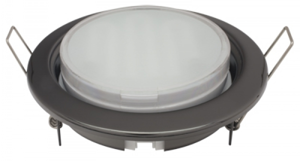Светильник точечный Ecola GX53 H4 220V GX53 встраиваемый потолочный 38*106 черненый хром   FB53H4ECB