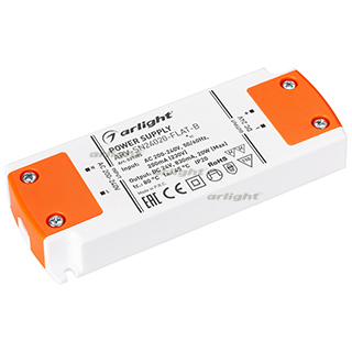 Arlight Блок питания ARV-SN24020-FLAT-B (24V, 0.83A, 20W) (ARL, IP20 Пластик, 3 года)