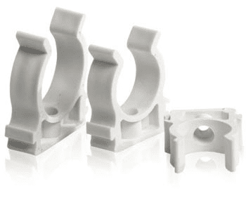 Держатель-клипса универсальная  20мм. белая РосДюбель (кратно 250)