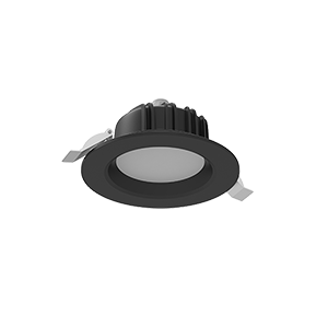 Cветильник светодиодный "ВАРТОН" Downlight круглый встраиваемый 120*65 мм 11W 4000K IP54 RAL9005 черный матовый
