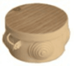 Коробка распаячная TDM ОП D85х40мм, крышка, сосна, IP54, 4входа  индивидуальный штрихкод  SQ1401-0702