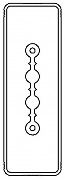 Секция прямая 1+0 точек отвода L=1000мм, Cu, 2P, 25A