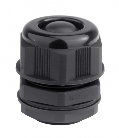 Сальник IP68, M20, с мембраной, черный, для кабеля d.6-12mm