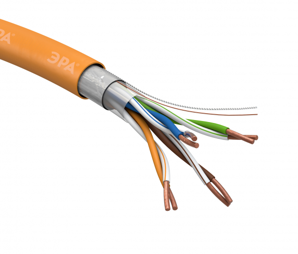 F/UTP 4x2x24 AWG Cat5e CU нг(А) HF 305м (21)  Кабель витая пара ЭРА