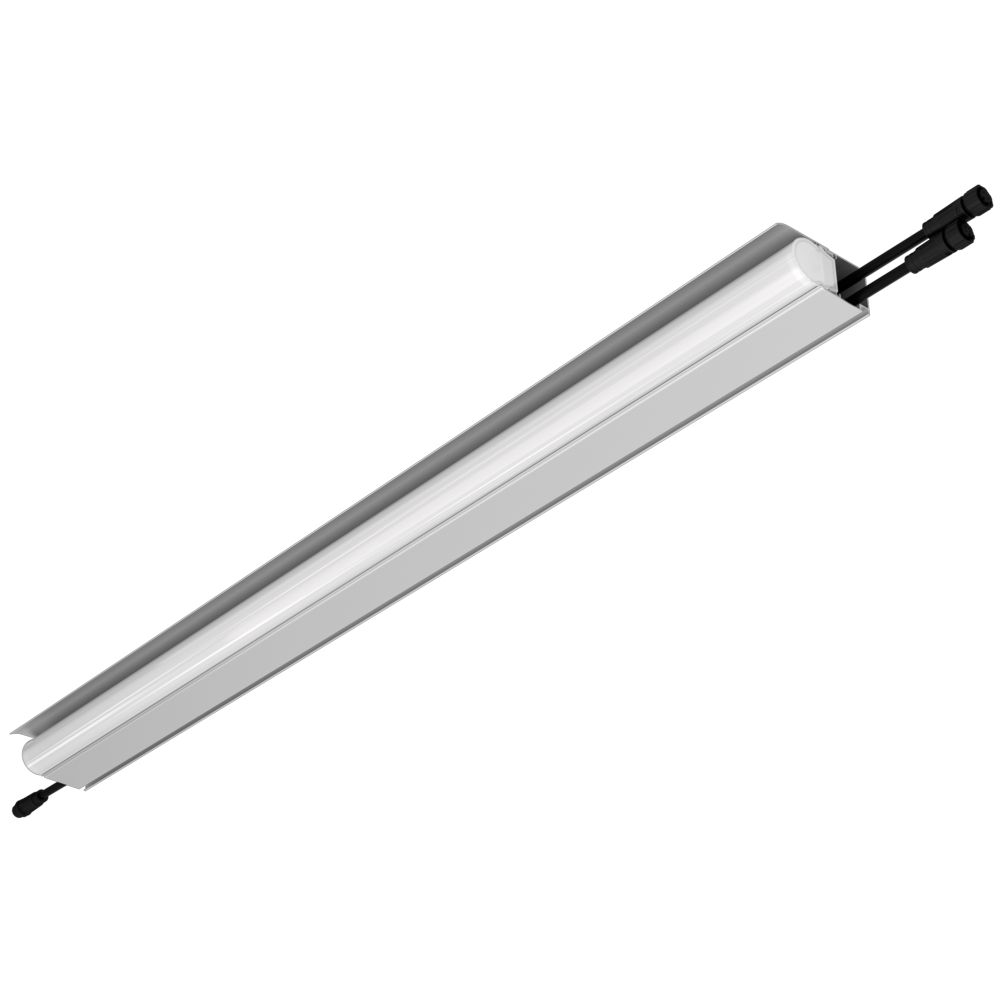 Модерн v2.0 15 870мм (18Вт/м) 24В DC 7 пикс. RGBW DMX CRI80 5000К Опал (Профиль, козырек, транзитное штепсельное соединение)