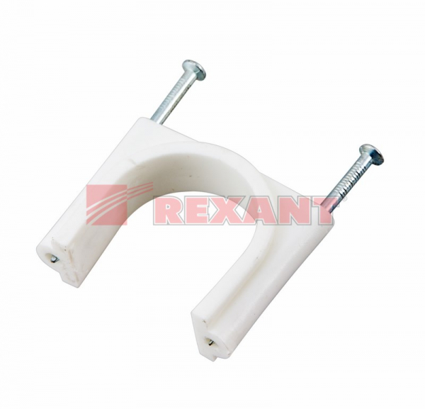 Скоба крепежная для кабеля   круглый 40мм (упак. 50 шт.)  REXANT 07-4040