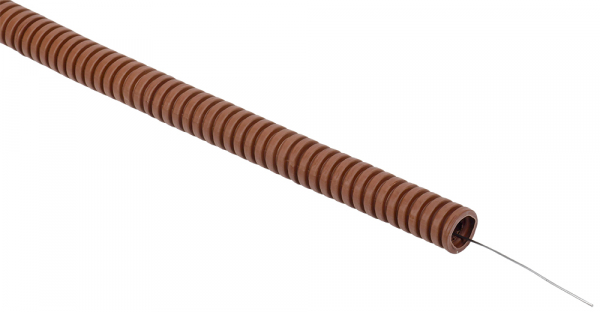 ELASTA Труба гофр. ПВХ d=20мм с зондом дуб (25м) IEK (кратно 25)