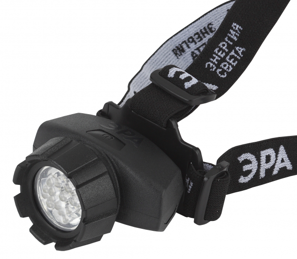 Фонарь налобный светодиодный ЭРА GB-604 18xLED, 3xAAA, 4 режима., черный, блистер