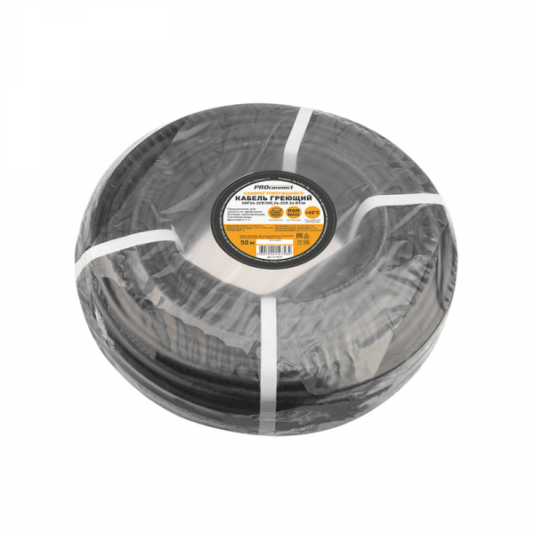 Кабель греющий саморегулирующийся экранированный SRF24-2CR/SRL24-2CR (24 Вт/1 м), 50 м PROconnect 51-0215 PROCONNECT
