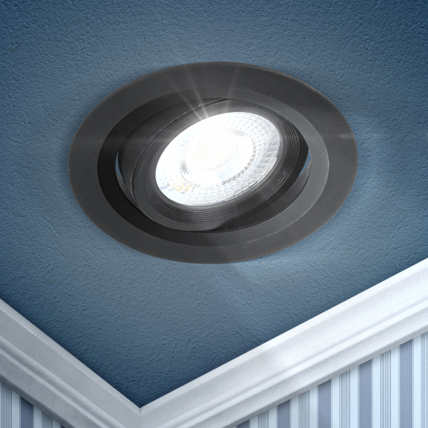 ЭРА KL LED 22A-5 4K BK Т светодиодный круглый поворотн. LED SMD 5W 4000K, черный