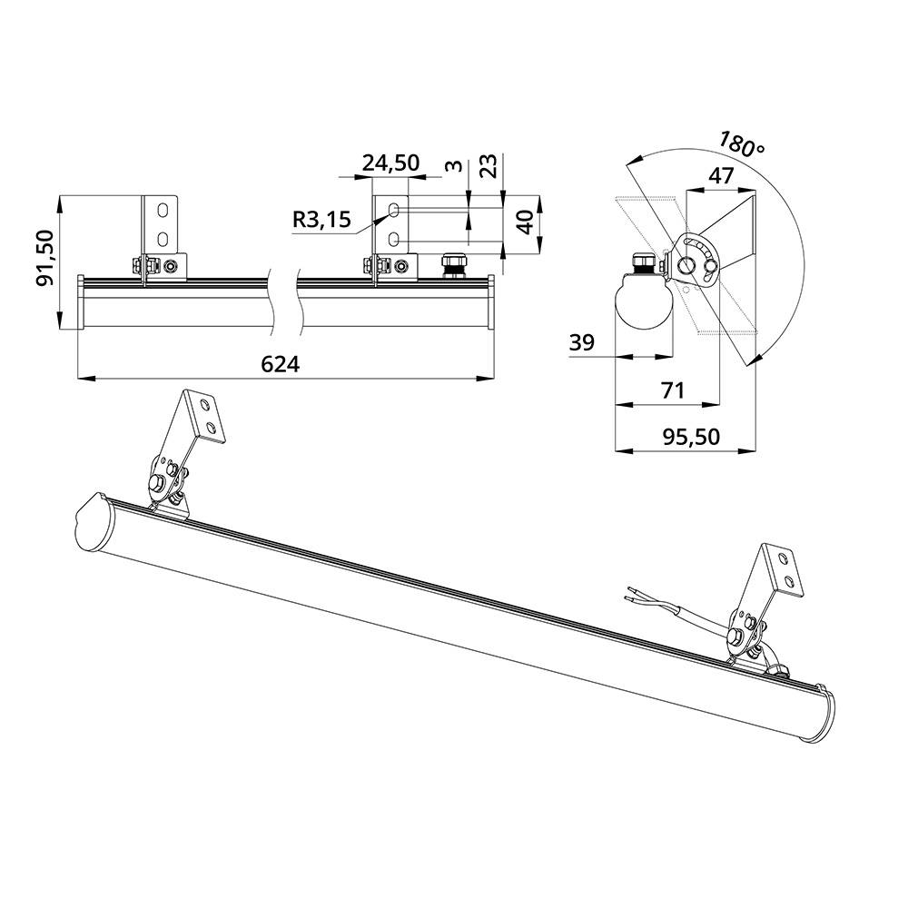 Модерн 6 624мм 3000К Опал