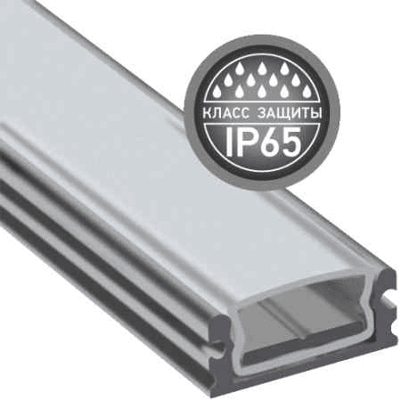 Профиль влагозащищенный Jazzway PAL 1808 (2м) с матовым рассеивателем .1037480