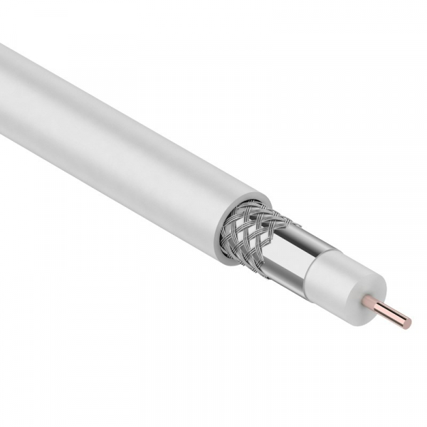 Кабель RG-59U (75 Ом), CCS/Al/Al, 48%, (бухта 100м), белый  PROconnect 01-2621 PROCONNECT