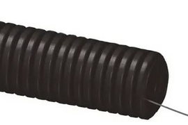 Труба ПНД легкая с зондом 25мм черная УралПласт (кратно 25)