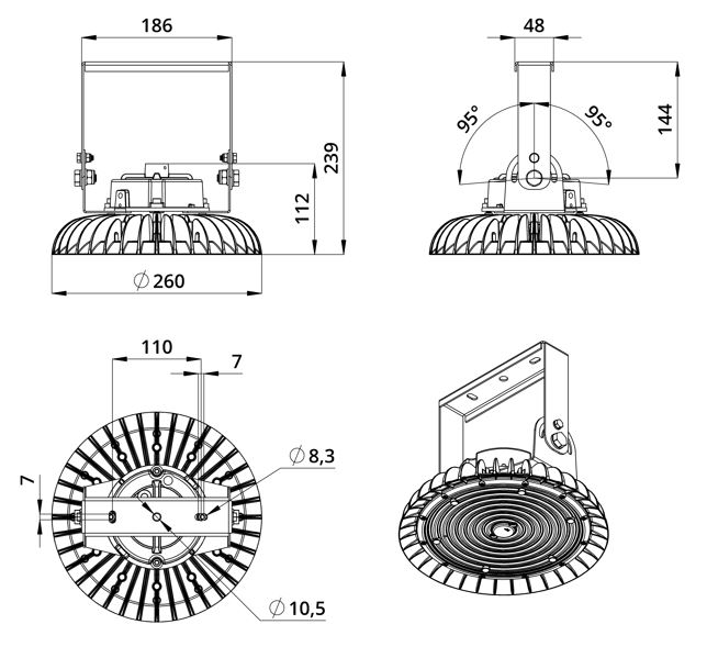 Крепление на кронштейн. Профи Лайт