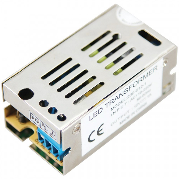 REXANT Источник питания 220V AC/12V DC, 1A, 12W с разъёмами под винт, без влагозащиты (IP23) 200-012-1