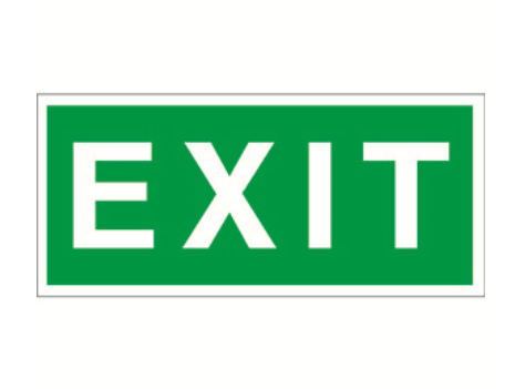 Белый свет Знак безопасности NPU-3413.E25 "EXIT"