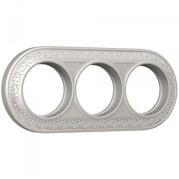 Werkel Antik Runda WL70-frame-03/  Рамка на 3 поста (жемчужный) a037887
