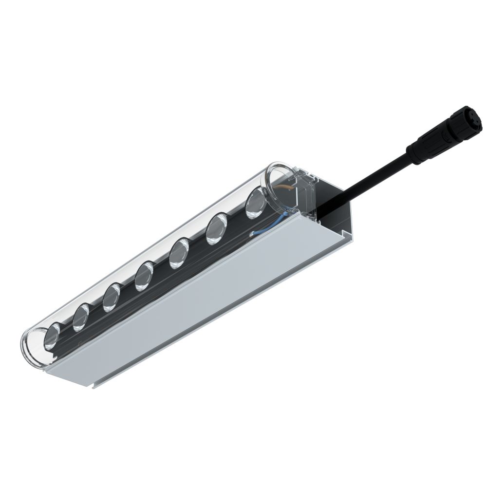 Модерн v2.0 3 Оптик 250мм (12Вт/м) 48В DC CRI80 3000К 70° (Профиль, транзитное штепсельное соединение)