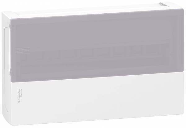 Бокс RESI9 MP (MINI PRAGMA)  Schneider Electric Plast_ENCL MIP12118T 1ряд/18модулей навесной дымчатая дверь / 13370/