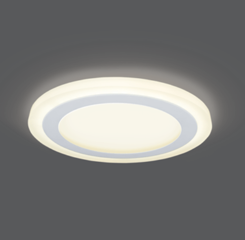 Светодиодный светильник Gauss Backlight BL118 Кругл. Акрил, 12+4W, LED 3000K, Ø190, 1/20