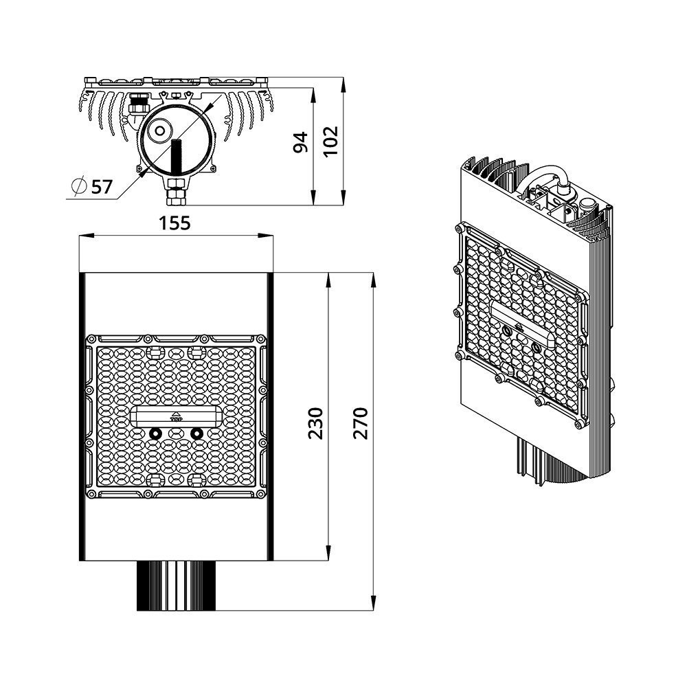 Магистраль v2.0 МЛ ЭС 60 CRI70 5000К 155х70°