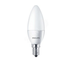 Светодиодная лампа PHILIPS С37  5.5-50Вт 220В 2700К E14