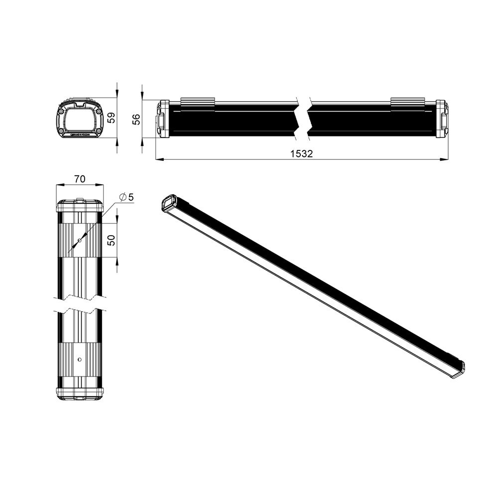 Т-Линия Компакт 60 1500мм 5000К Призматический