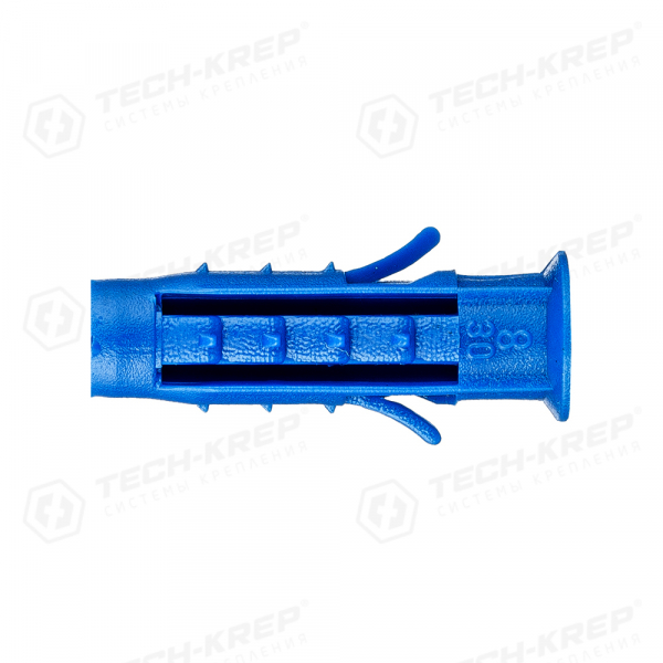Дюбель распорный Чапай 8х30 шипы+усы (синие) (500 шт) - пакет накл. Tech-Krep
