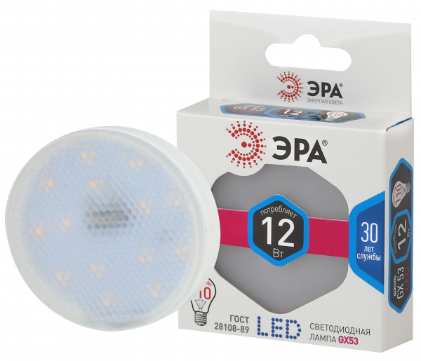 Светодиодная лампа ЭРА LED GX-12Вт-840-GX53