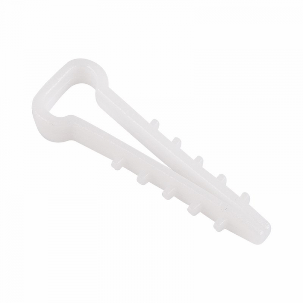 Дюбель-хомут  6-12 прямоугольный белый (100 шт.) REXANT 07-4612