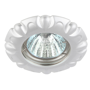 Светильник точечный ЭРА KL66 PS литой MR16, 12V/220V, 50W перламутровое серебро (100/2100)