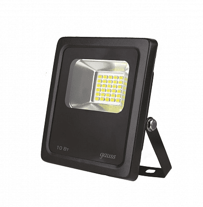 Прожектор светодиодный Gauss LED 10W IP65 6500К черный