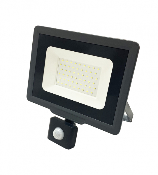 Прожектор светодиодный Jazzway PFL- C3 SENSOR 50Вт 6500K 4250Лм IP65 217x185x26 черный с датчиком