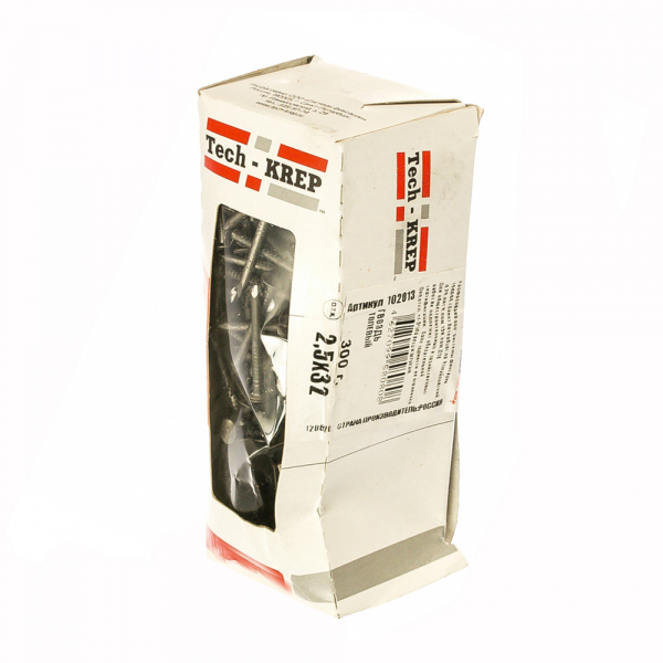 Гвоздь толевый 2,5х32 (300 г) - коробка с ок Tech-Krep