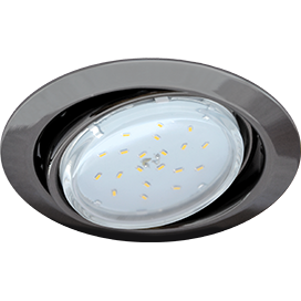 Ecola GX53 FT9073 светильник встраиваемый поворотный черный хром 40x120 /FB5390ECB/
