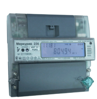 Счетчик Меркурий 236 ART-01 PQRS 5-60А 380В DIN ЖКИ RS-485 2-тарифный