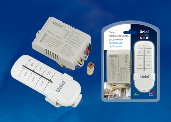 Пульт управления светом UCH-P005-G3-1000W-30M  3 канала*1000Вт. ТМ Uniel